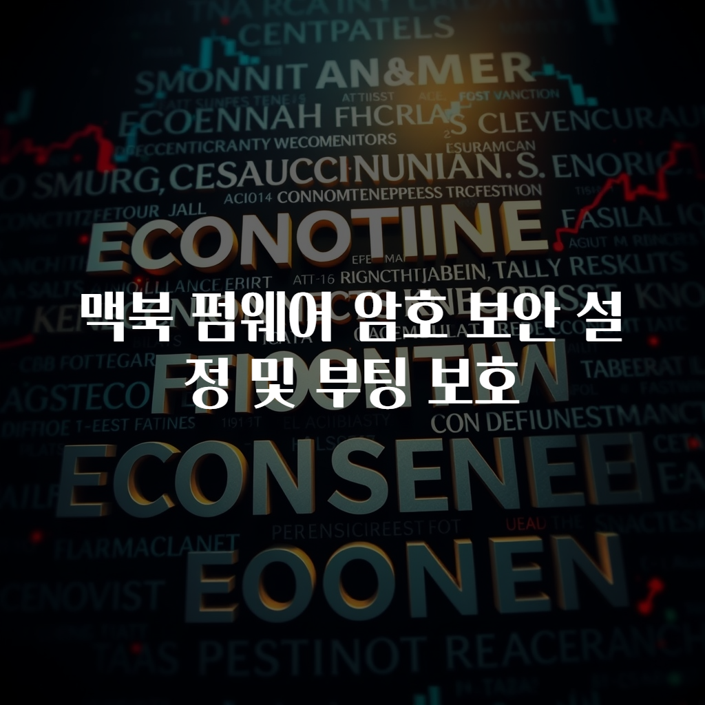 맥북 펌웨어 암호 보안 설정 및 부팅 보호