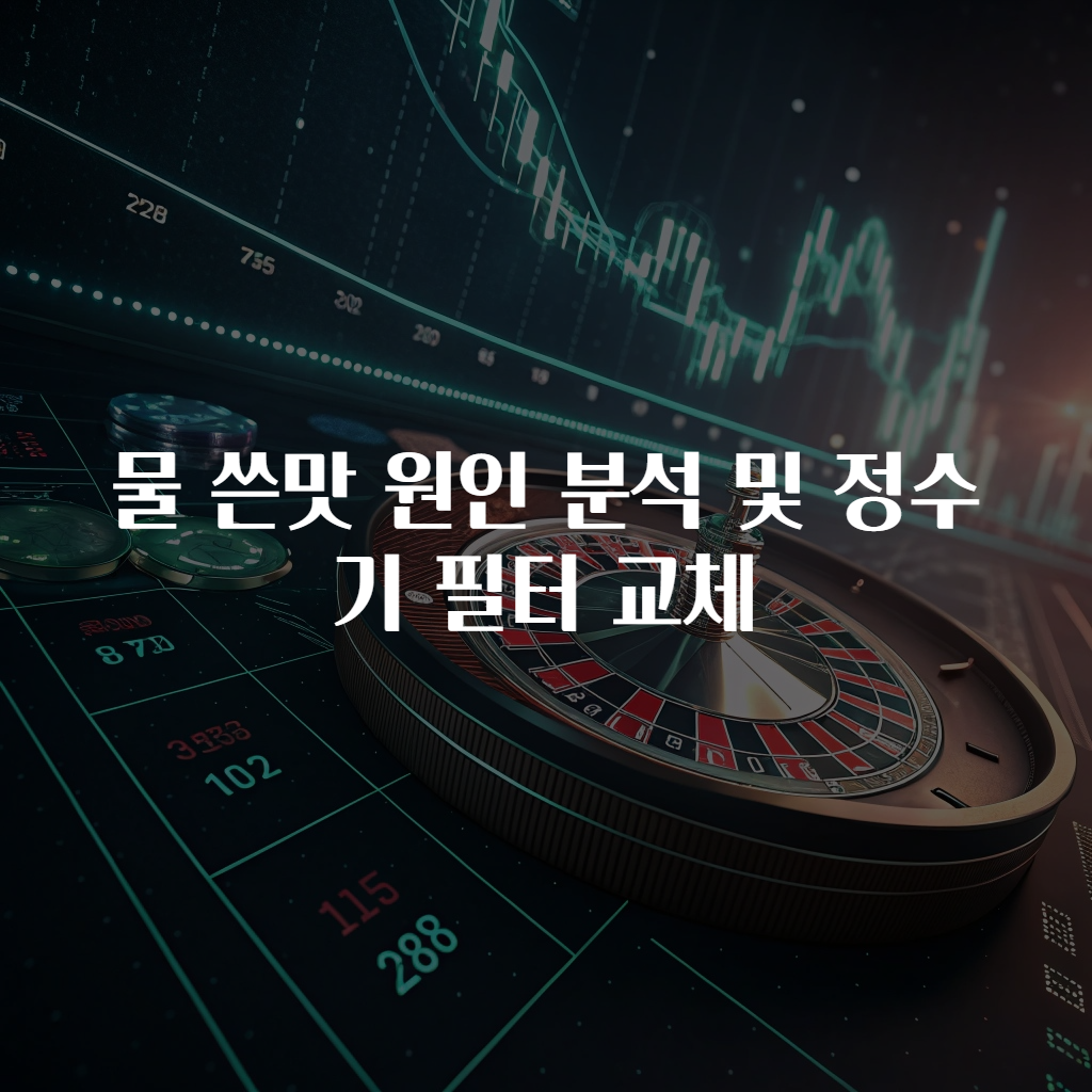 물 쓴맛 원인 분석 및 정수기 필터 교체