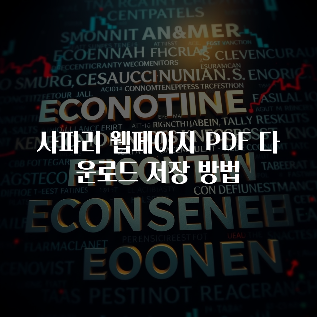사파리 웹페이지 PDF 다운로드 저장 방법
