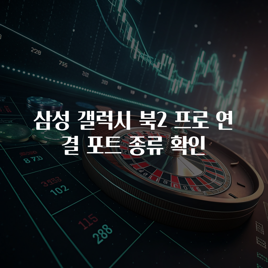삼성 갤럭시 북2 프로 연결 포트 종류 확인