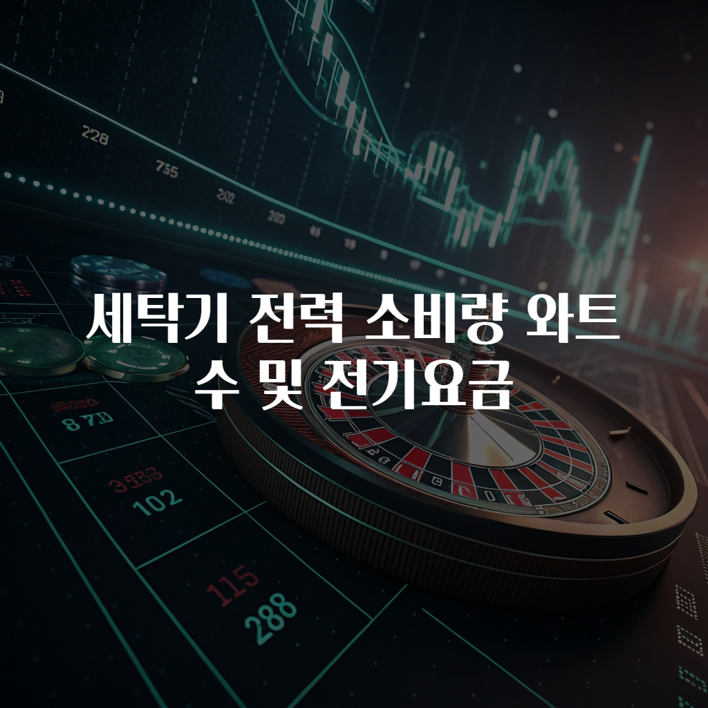 세탁기 전력 소비량 와트 수 및 전기요금