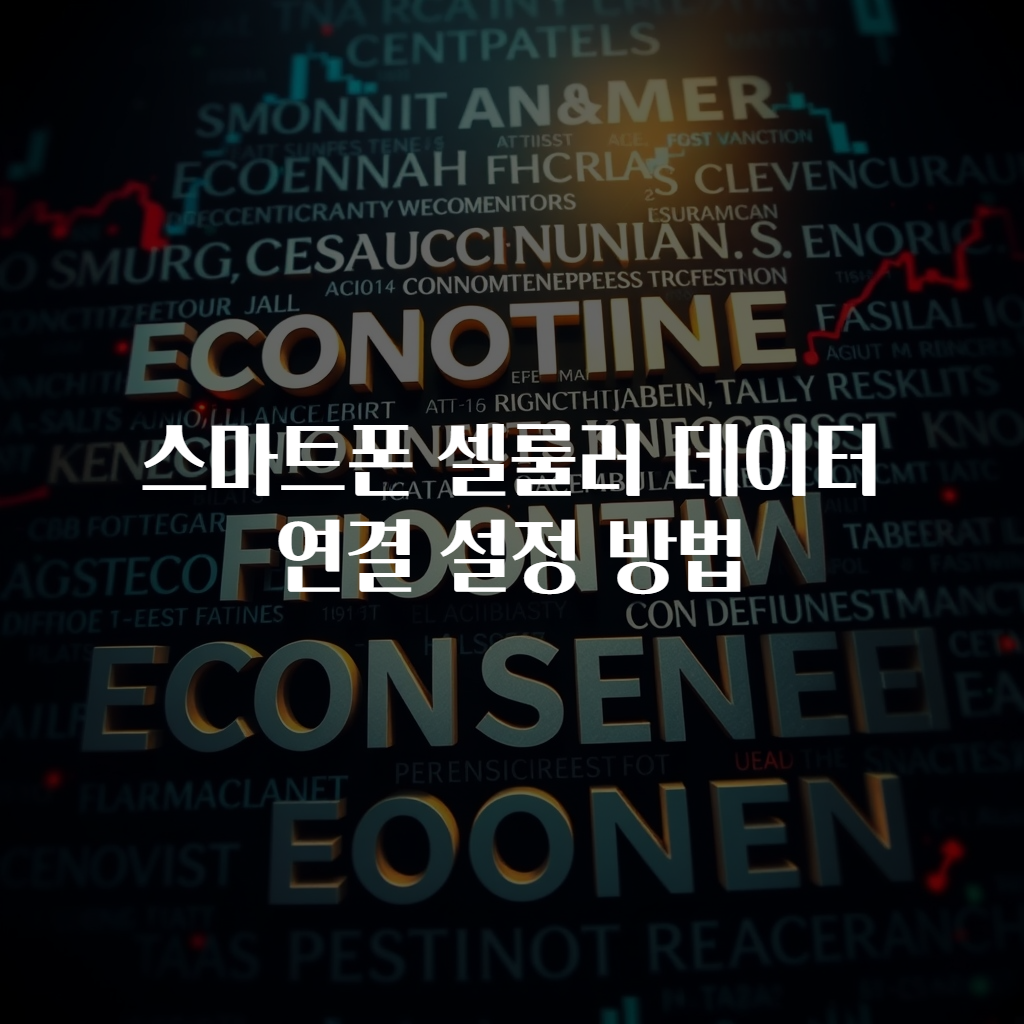 스마트폰 셀룰러 데이터 연결 설정 방법
