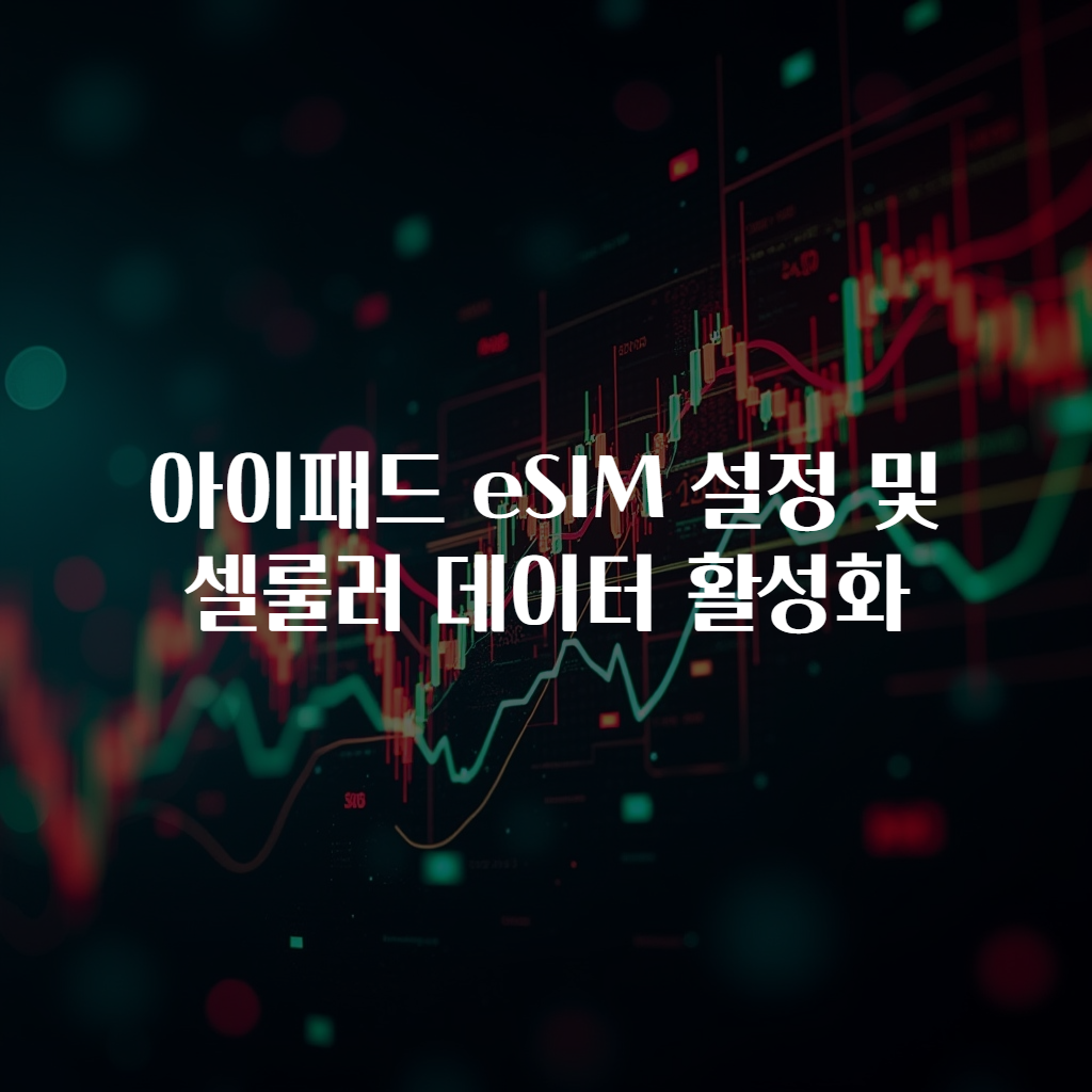 아이패드 eSIM 설정 및 셀룰러 데이터 활성화