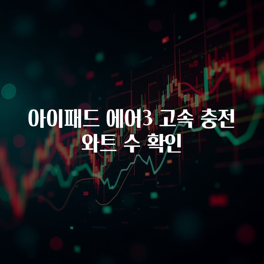 아이패드 에어3 고속 충전 와트 수 확인