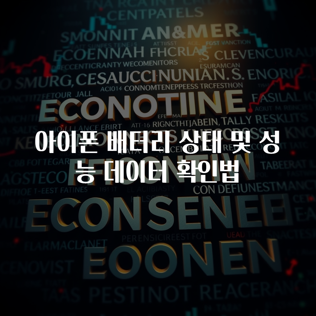 아이폰 배터리 상태 및 성능 데이터 확인법