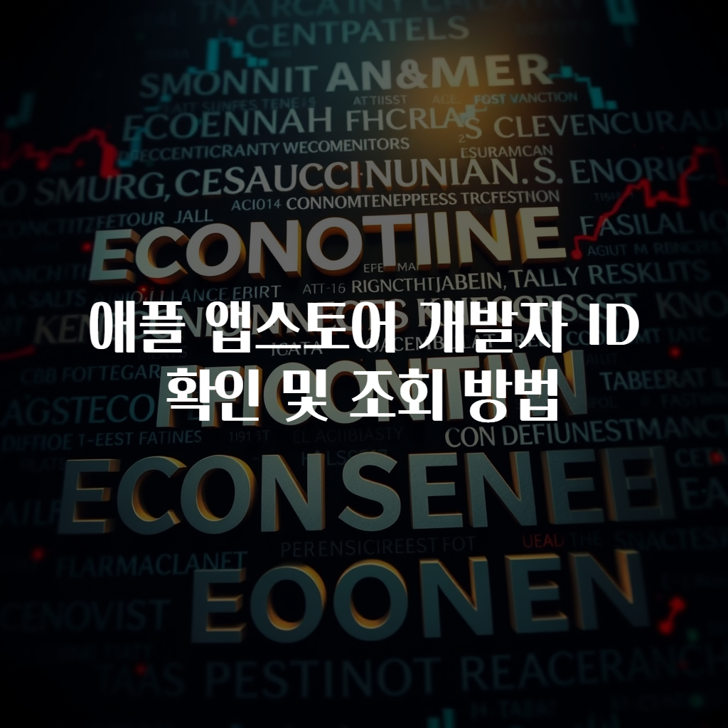 애플 앱스토어 개발자 ID 확인 및 조회 방법