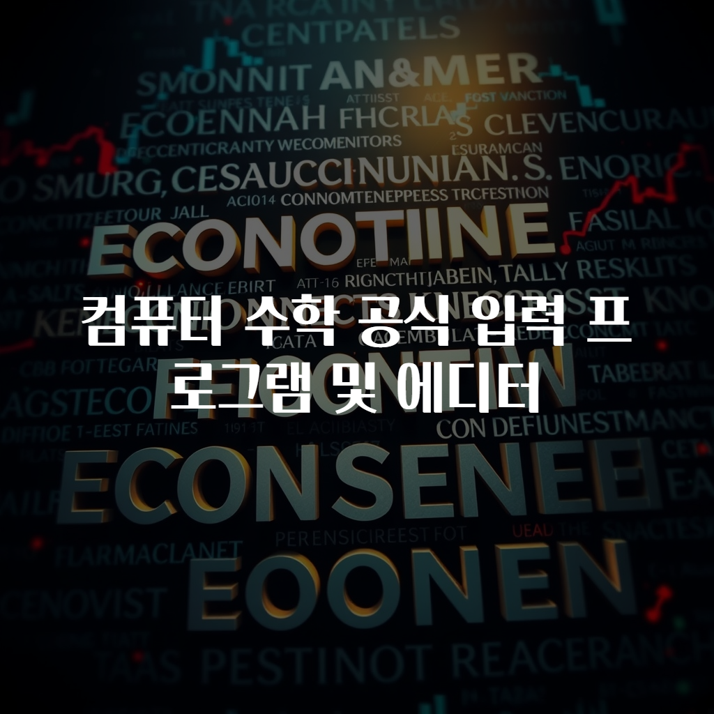 컴퓨터 수학 공식 입력 프로그램 및 에디터