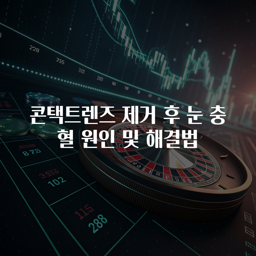 콘택트렌즈 제거 후 눈 충혈 원인 및 해결법