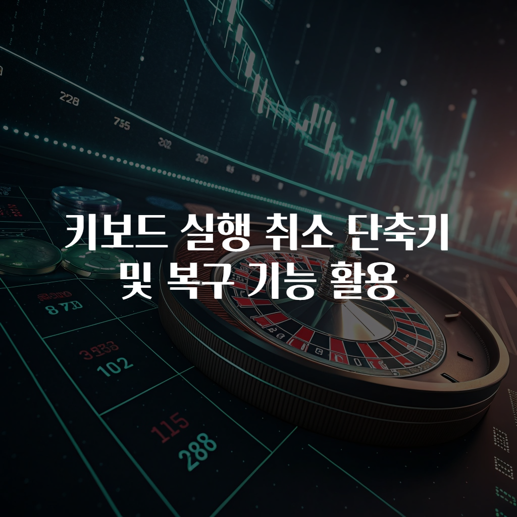키보드 실행 취소 단축키 및 복구 기능 활용