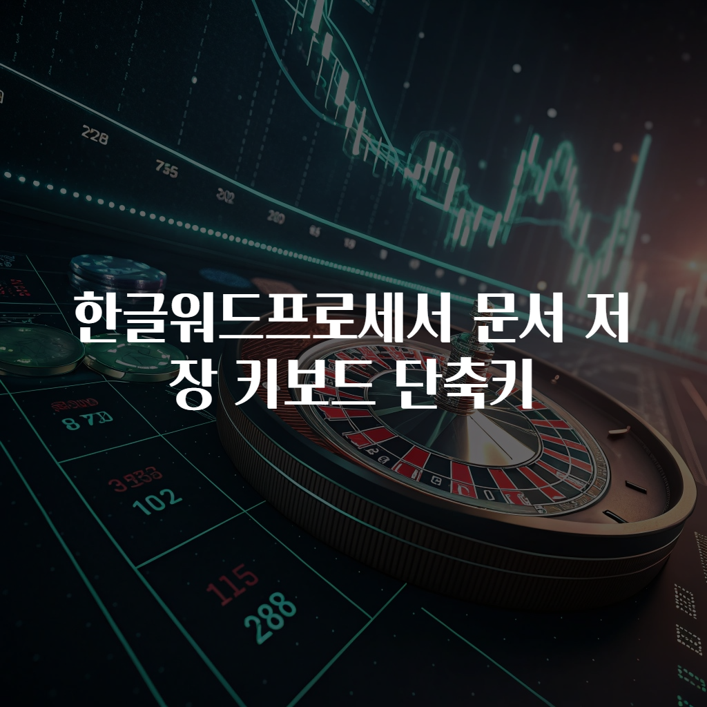 한글워드프로세서 문서 저장 키보드 단축키
