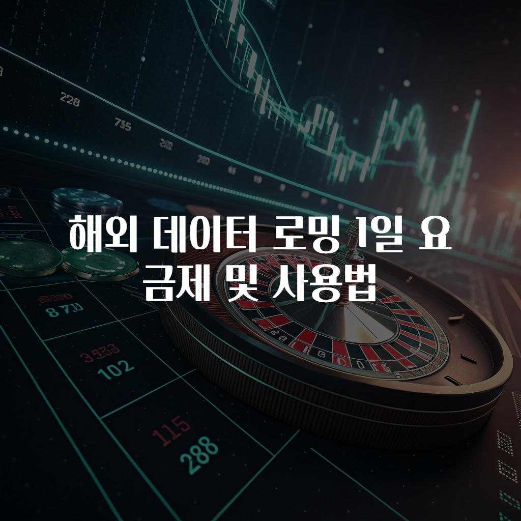 해외 데이터 로밍 1일 요금제 및 사용법