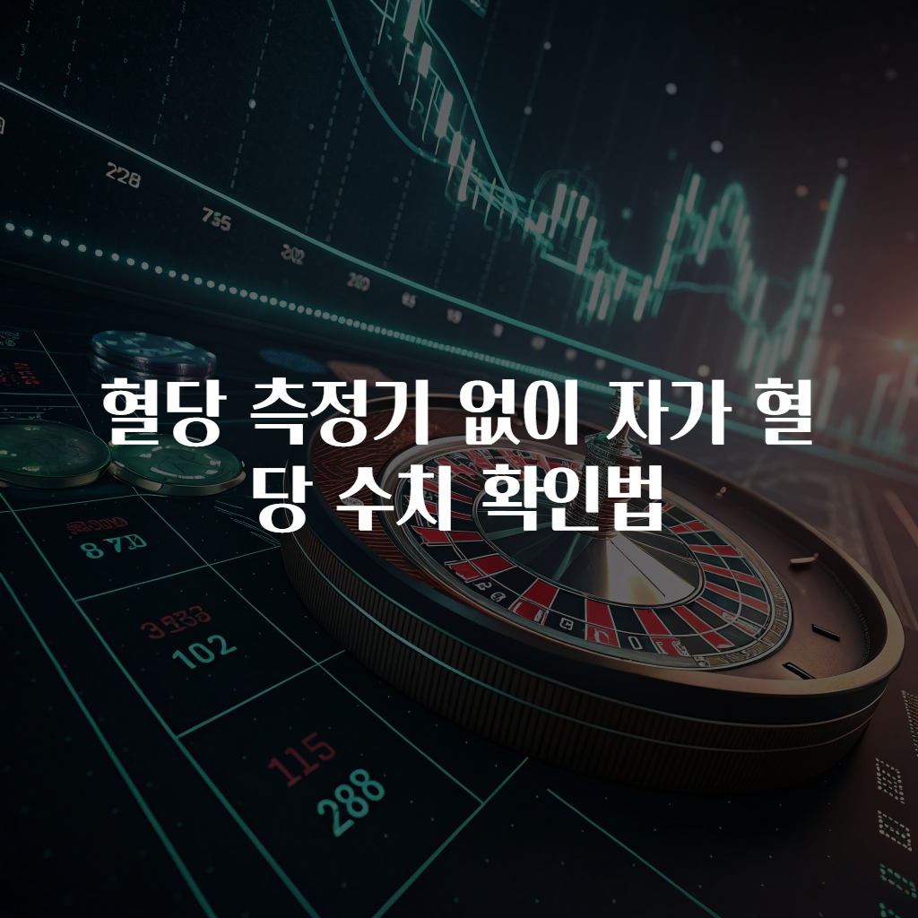 혈당 측정기 없이 자가 혈당 수치 확인법