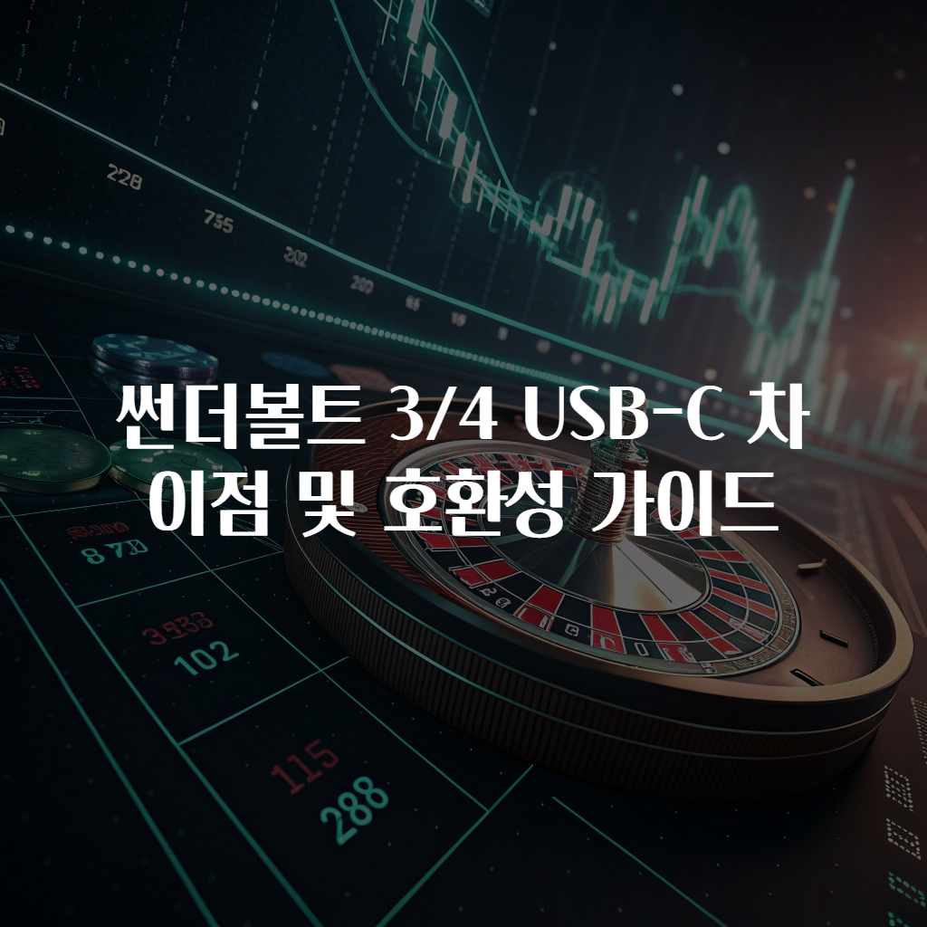 썬더볼트 3/4 USB-C 차이점 및 호환성 가이드
