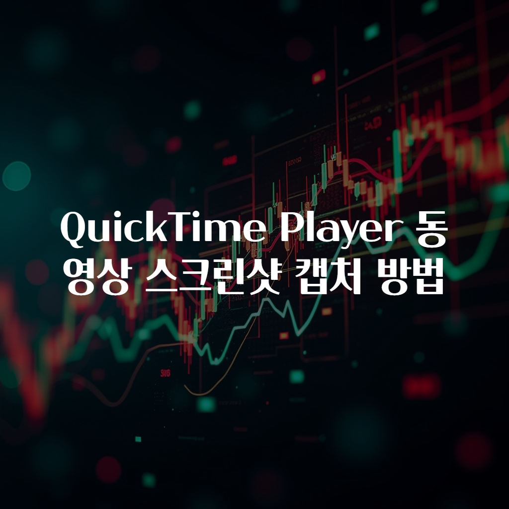 QuickTime Player 동영상 스크린샷 캡처 방법