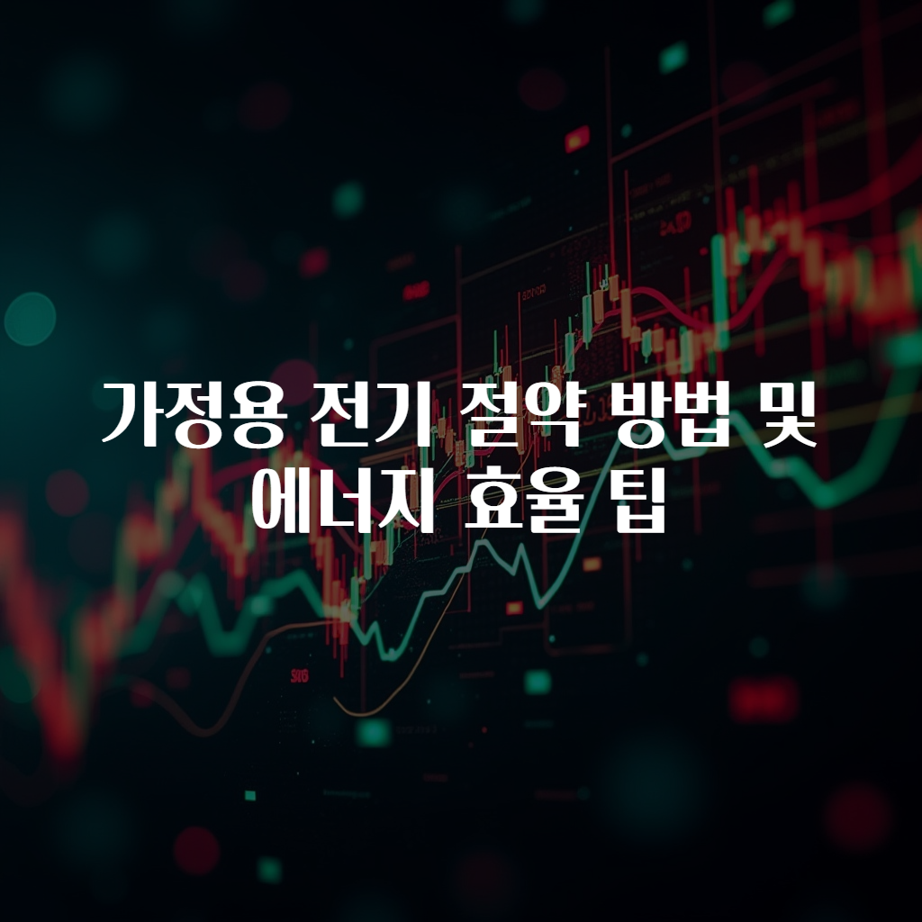 가정용 전기 절약 방법 및 에너지 효율 팁