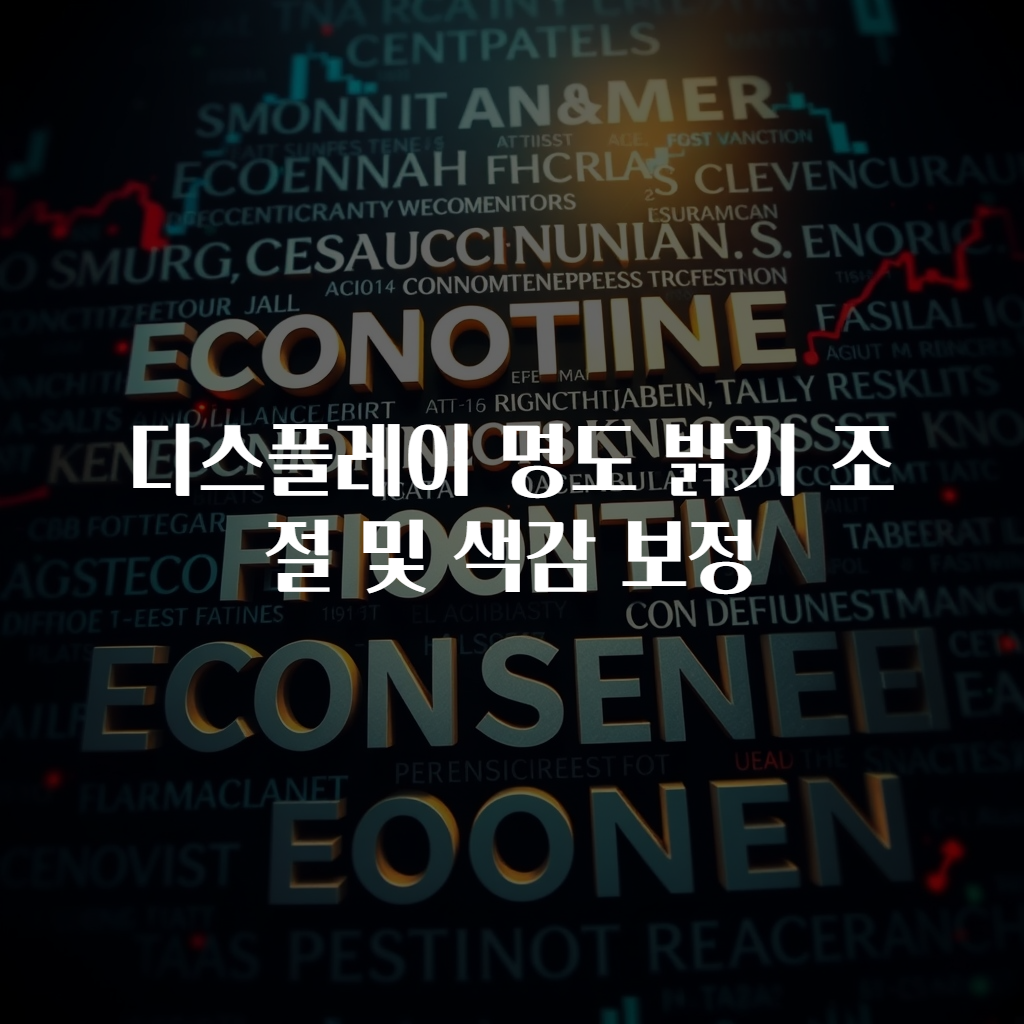 디스플레이 명도 밝기 조절 및 색감 보정