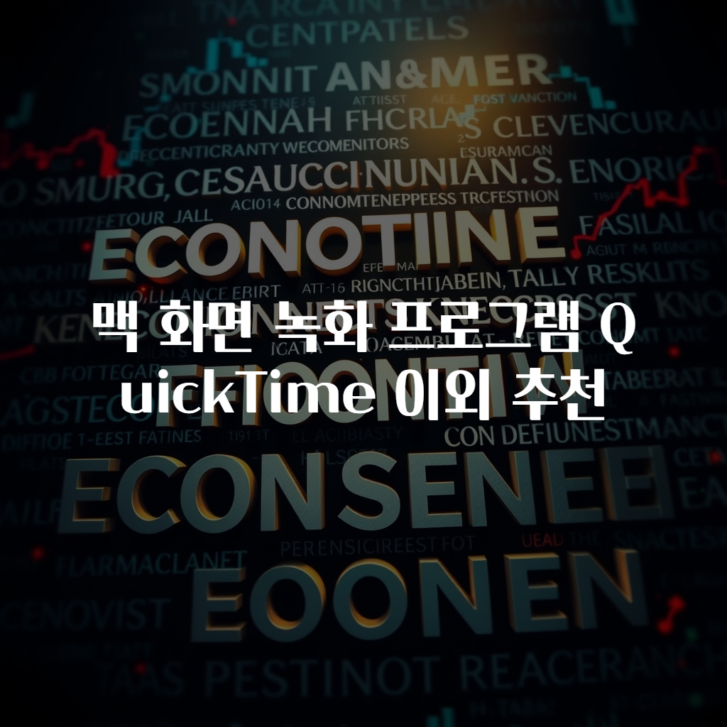 맥 화면 녹화 프로그램 QuickTime 이외 추천