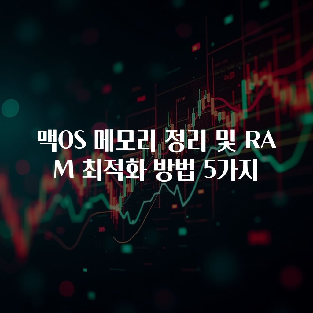 맥OS 메모리 정리 및 RAM 최적화 방법 5가지