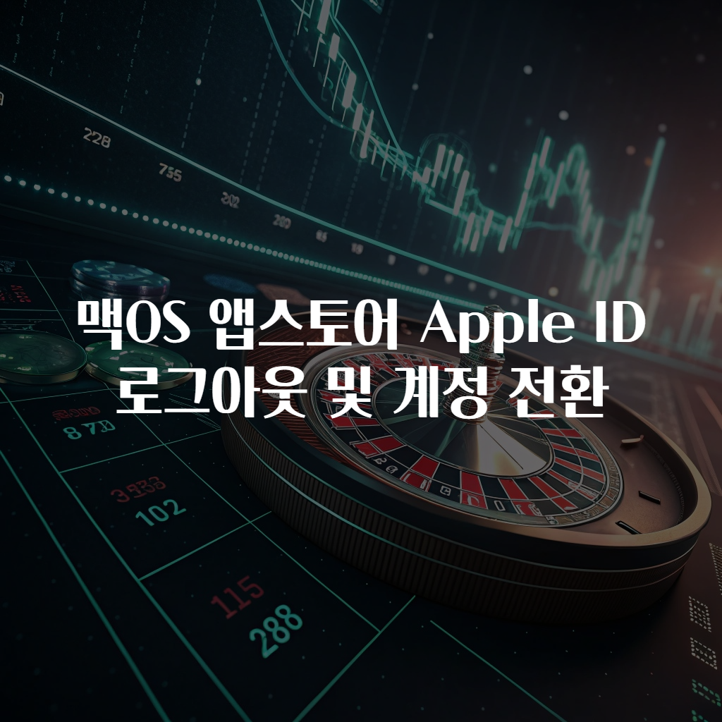 맥OS 앱스토어 Apple ID 로그아웃 및 계정 전환