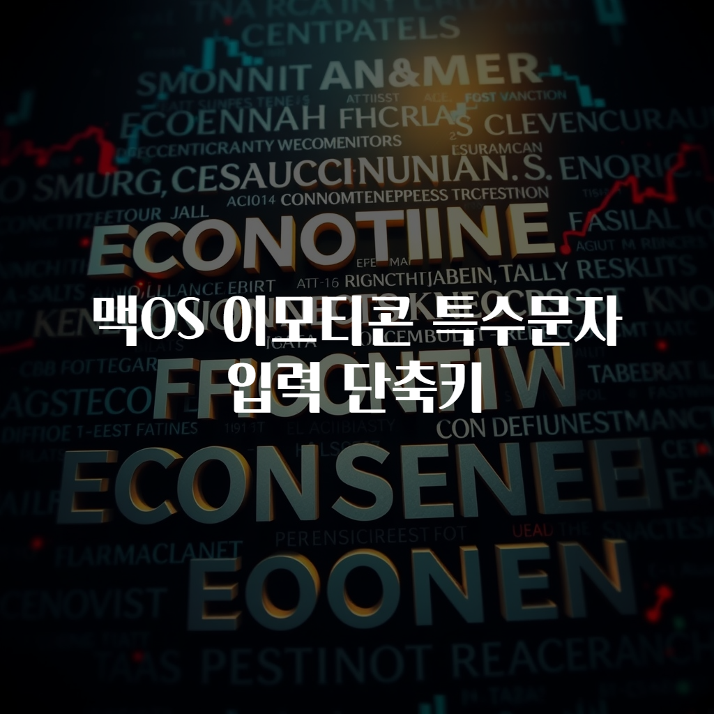 맥OS 이모티콘 특수문자 입력 단축키
