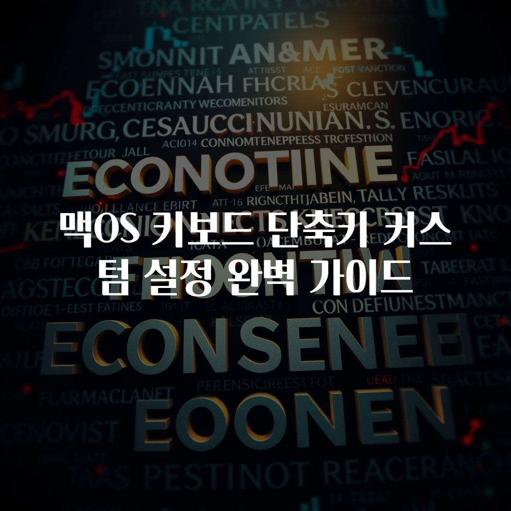 맥OS 키보드 단축키 커스텀 설정 완벽 가이드