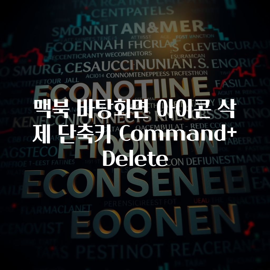 맥북 바탕화면 아이콘 삭제 단축키 Command+Delete