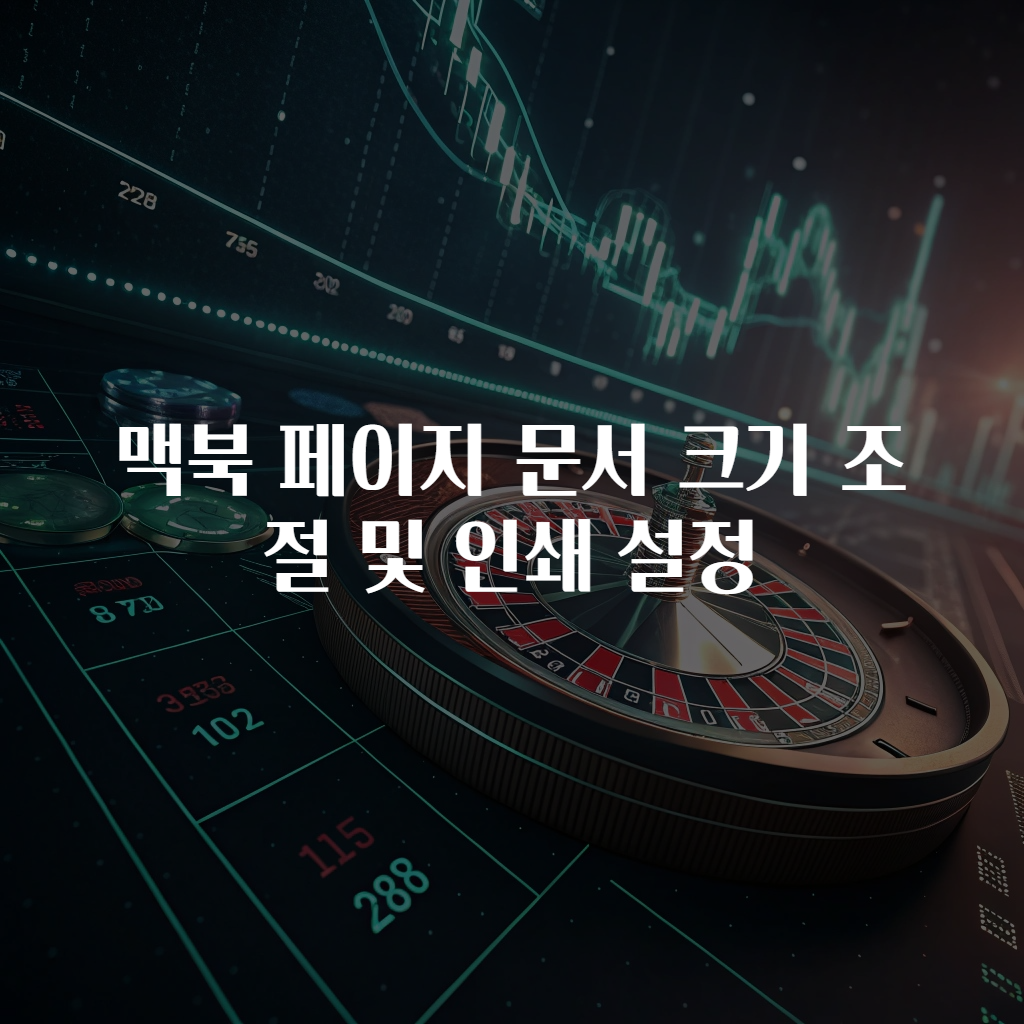 맥북 페이지 문서 크기 조절 및 인쇄 설정