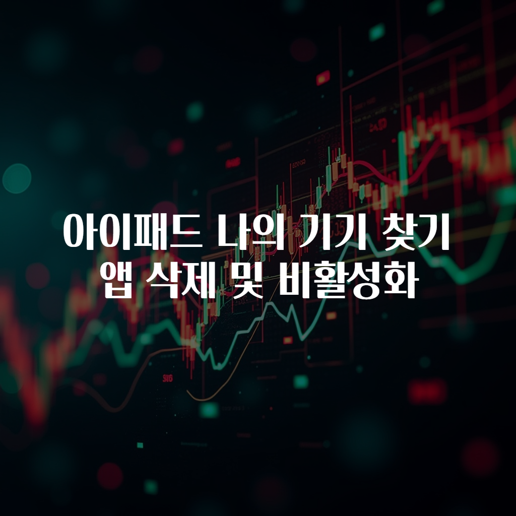 아이패드 나의 기기 찾기 앱 삭제 및 비활성화