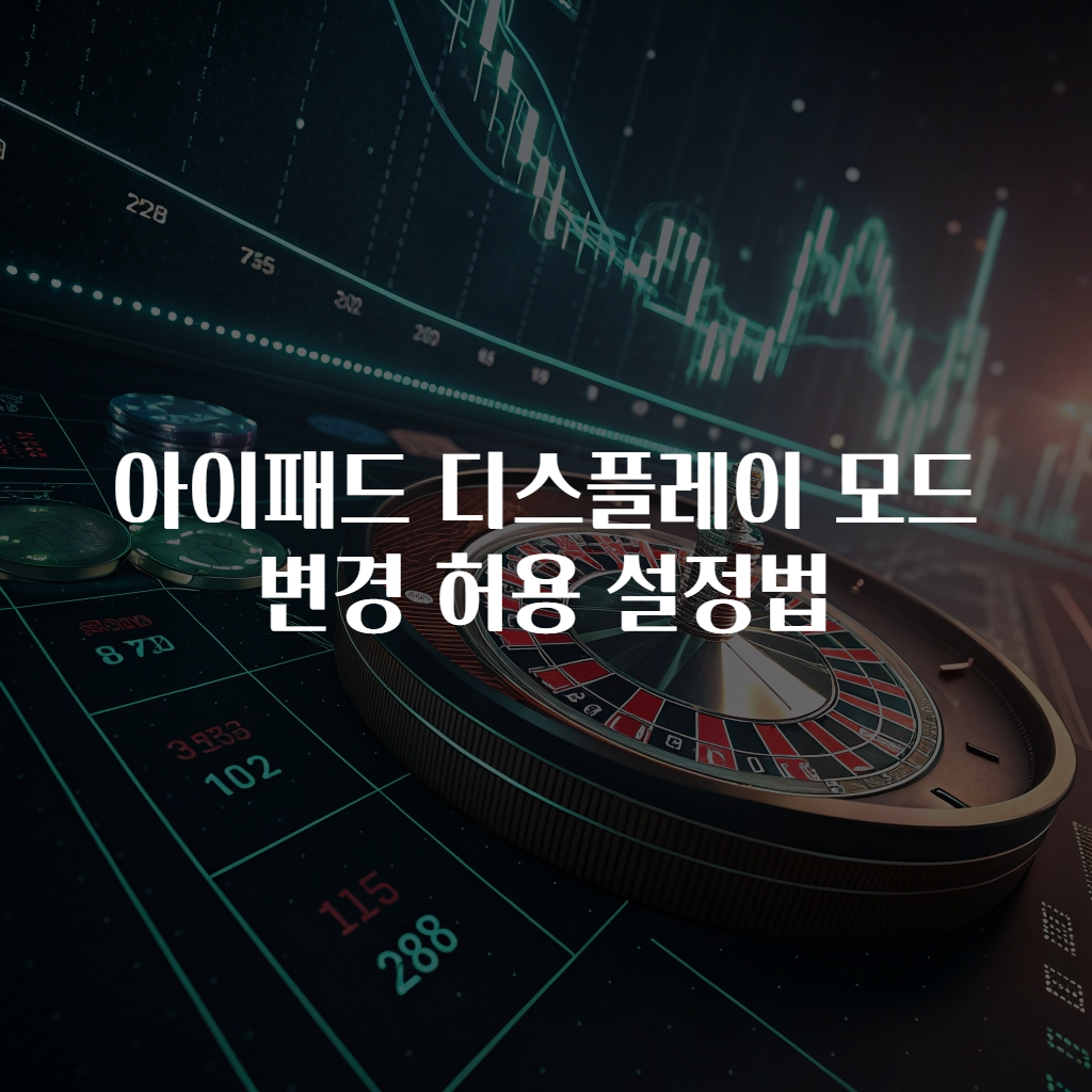 아이패드 디스플레이 모드 변경 허용 설정법