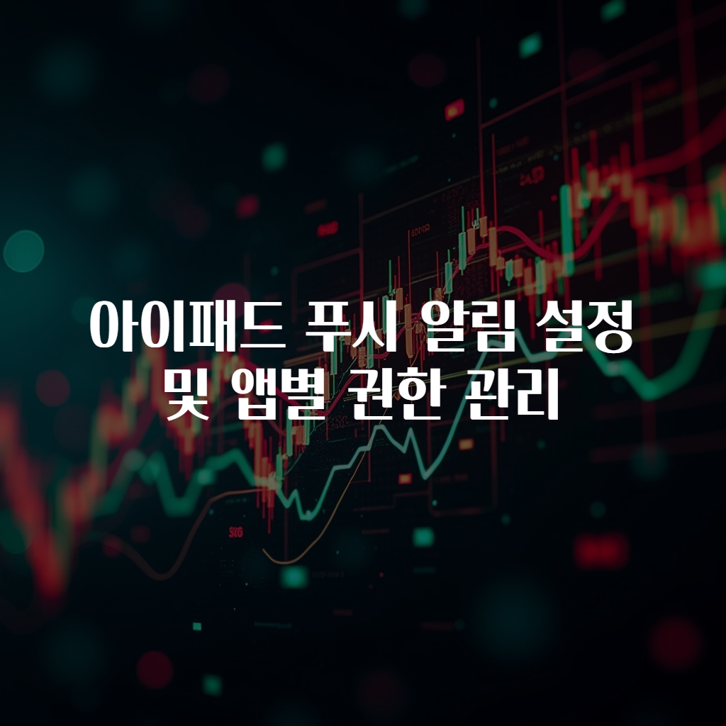 아이패드 푸시 알림 설정 및 앱별 권한 관리