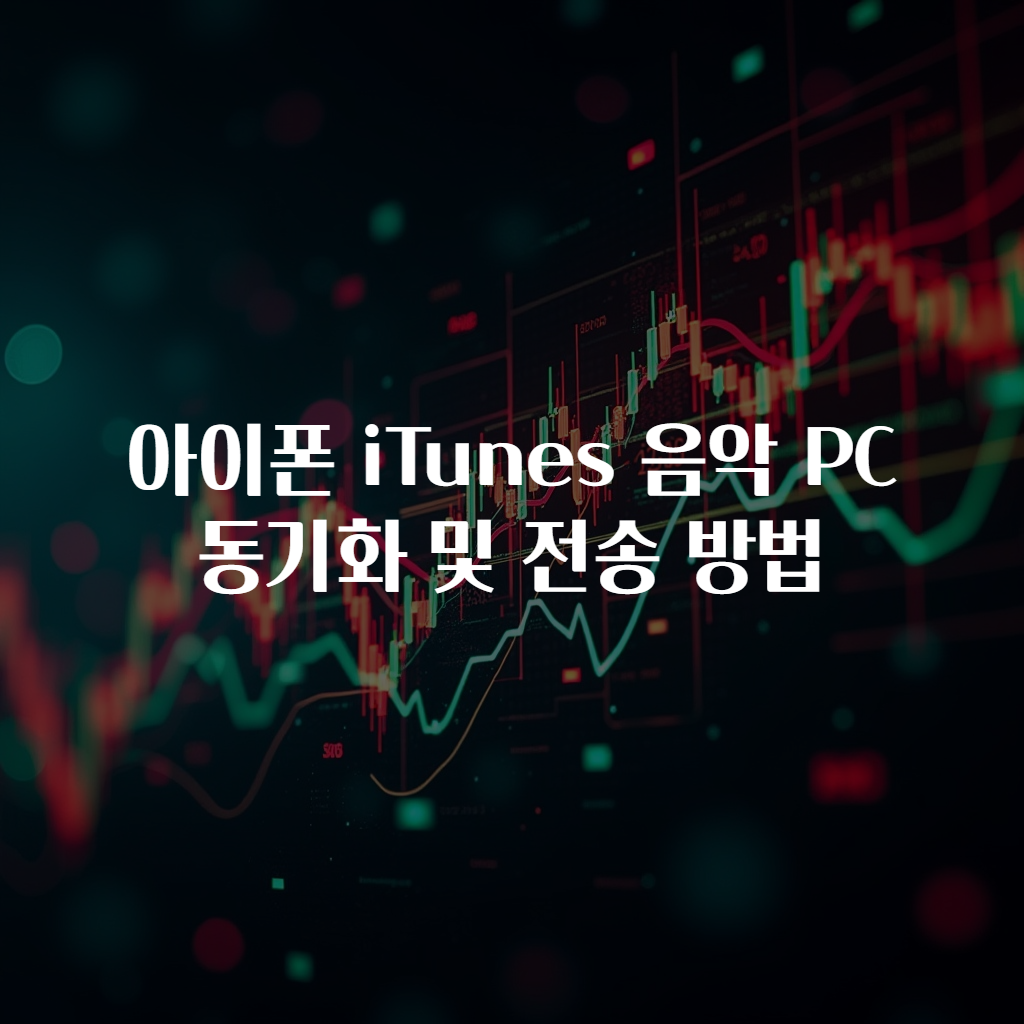 아이폰 iTunes 음악 PC 동기화 및 전송 방법