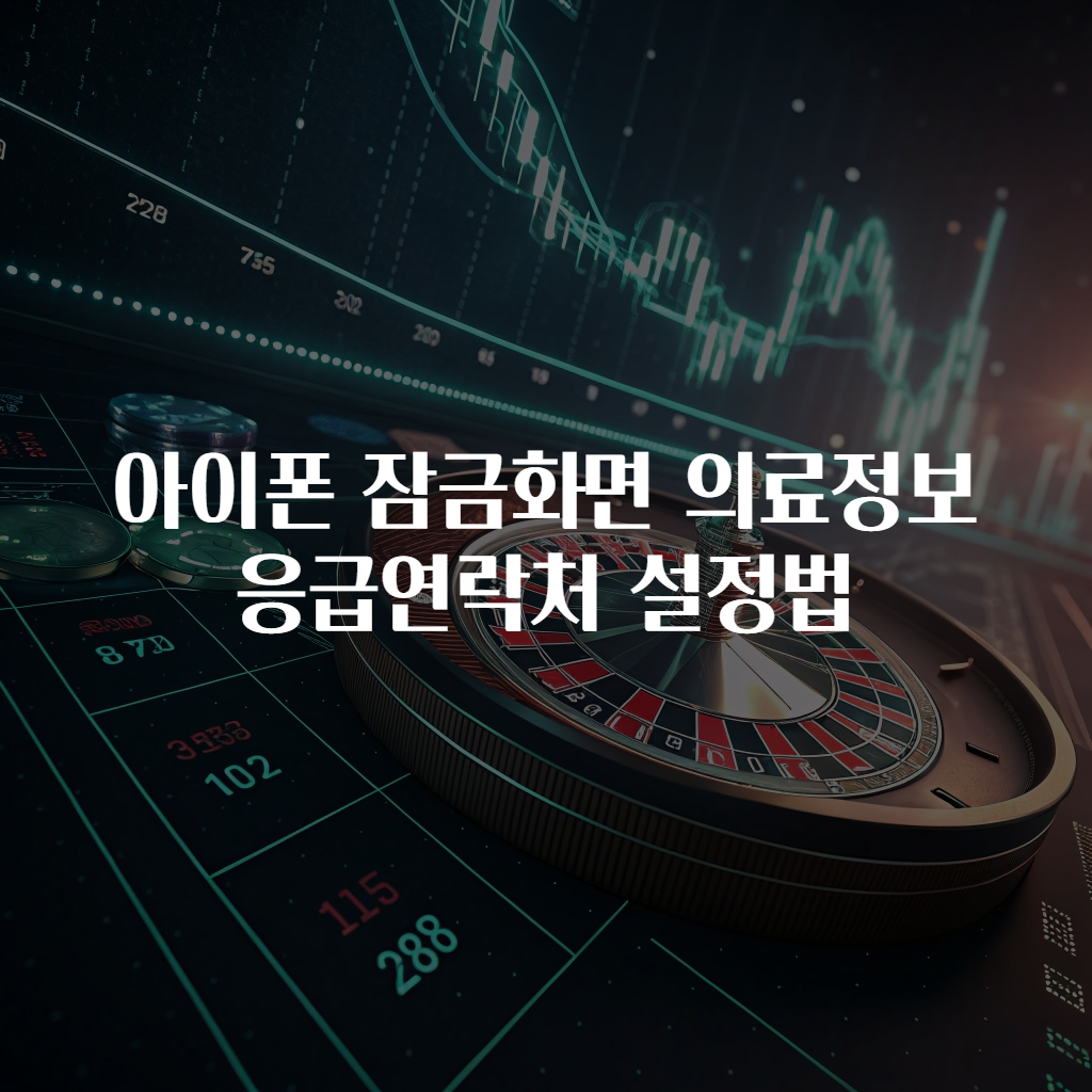 아이폰 잠금화면 의료정보 응급연락처 설정법
