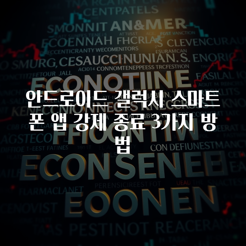 안드로이드 갤럭시 스마트폰 앱 강제 종료 3가지 방법