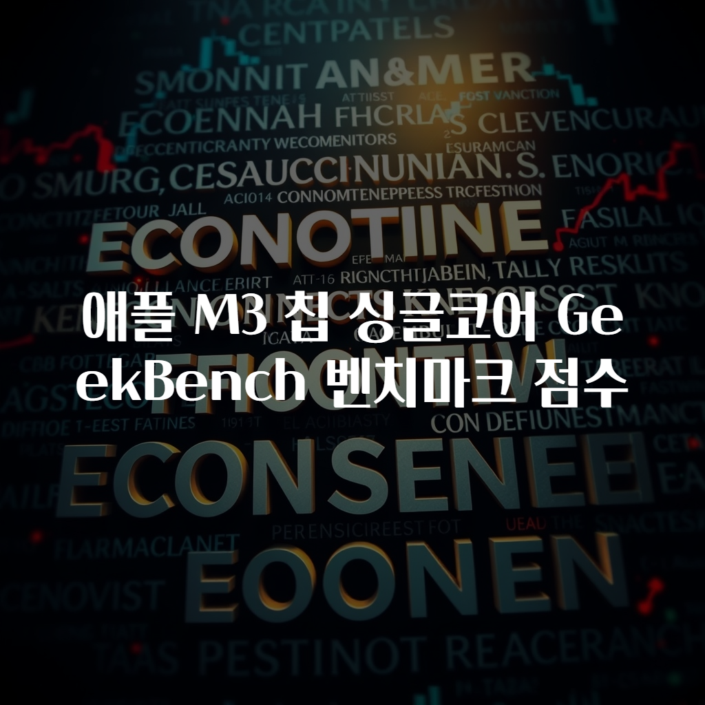애플 M3 칩 싱글코어 GeekBench 벤치마크 점수