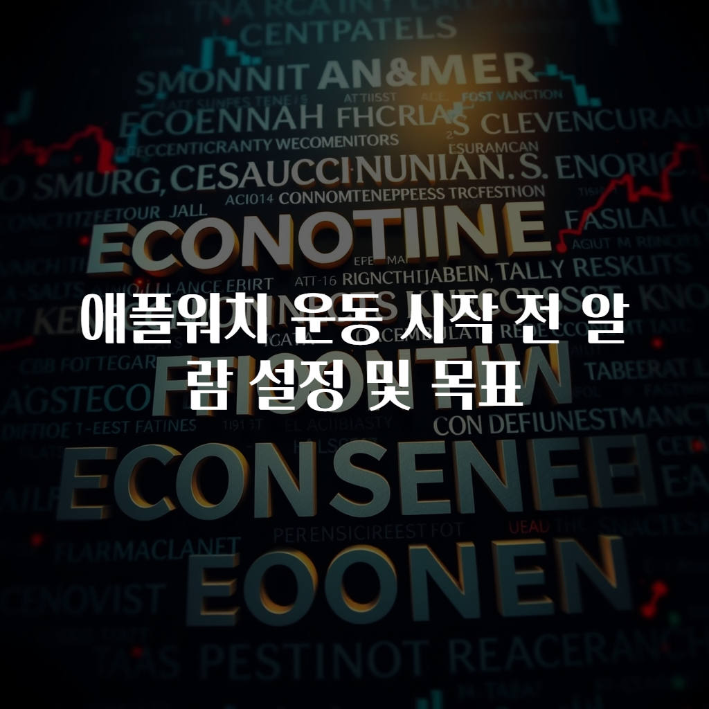 애플워치 운동 시작 전 알람 설정 및 목표