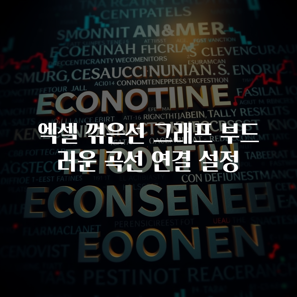 엑셀 꺾은선 그래프 부드러운 곡선 연결 설정