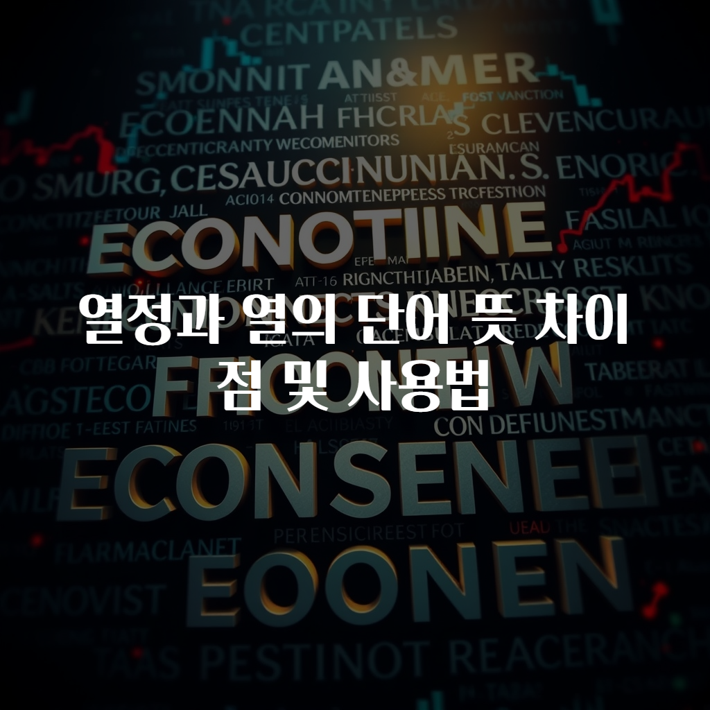 열정과 열의 단어 뜻 차이점 및 사용법