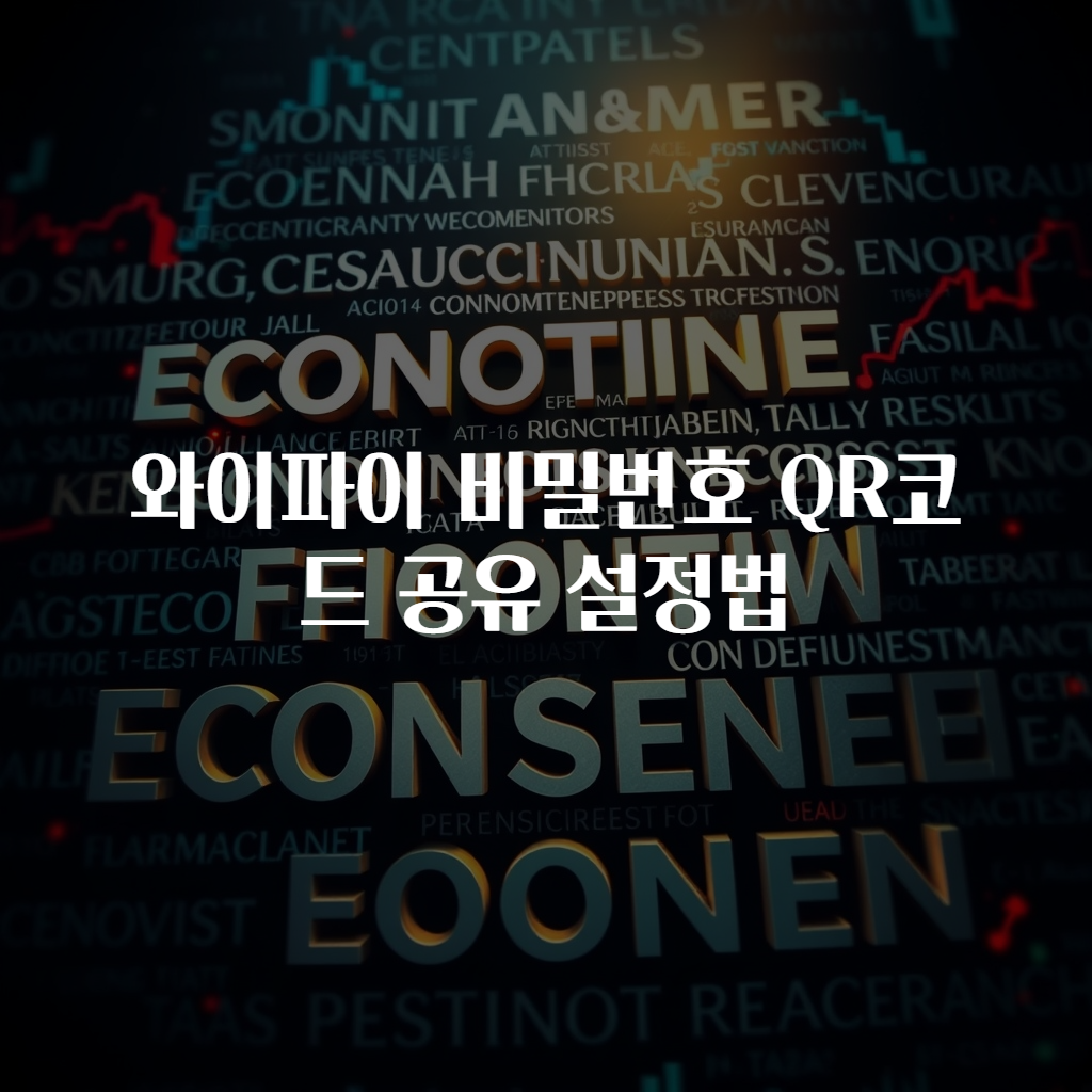 와이파이 비밀번호 QR코드 공유 설정법