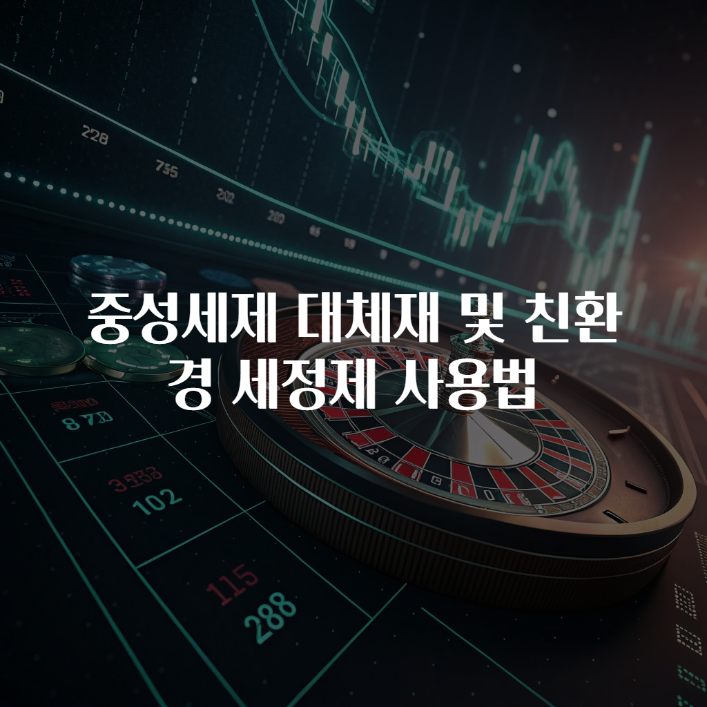 중성세제 대체재 및 친환경 세정제 사용법