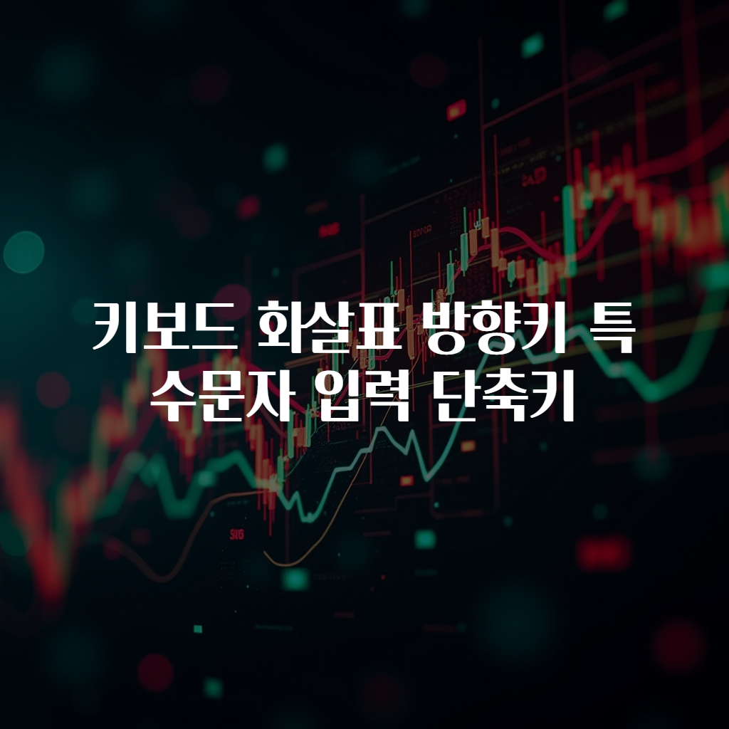 키보드 화살표 방향키 특수문자 입력 단축키