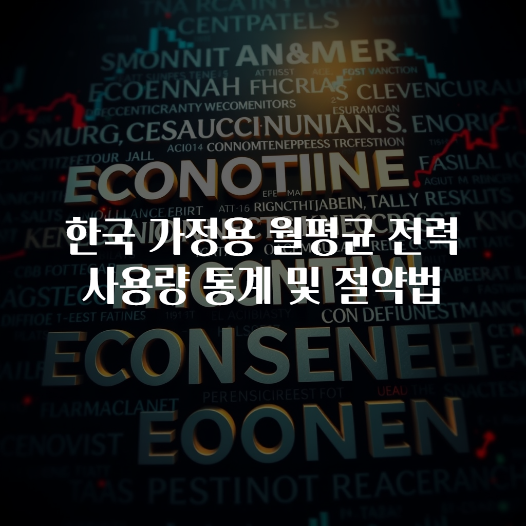 한국 가정용 월평균 전력 사용량 통계 및 절약법