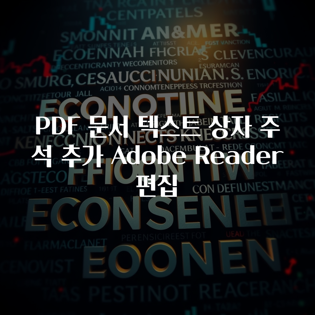 PDF 문서 텍스트 상자 주석 추가 Adobe Reader 편집