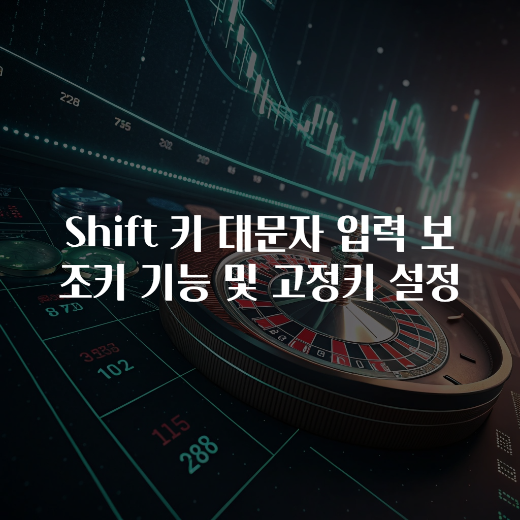 Shift 키 대문자 입력 보조키 기능 및 고정키 설정