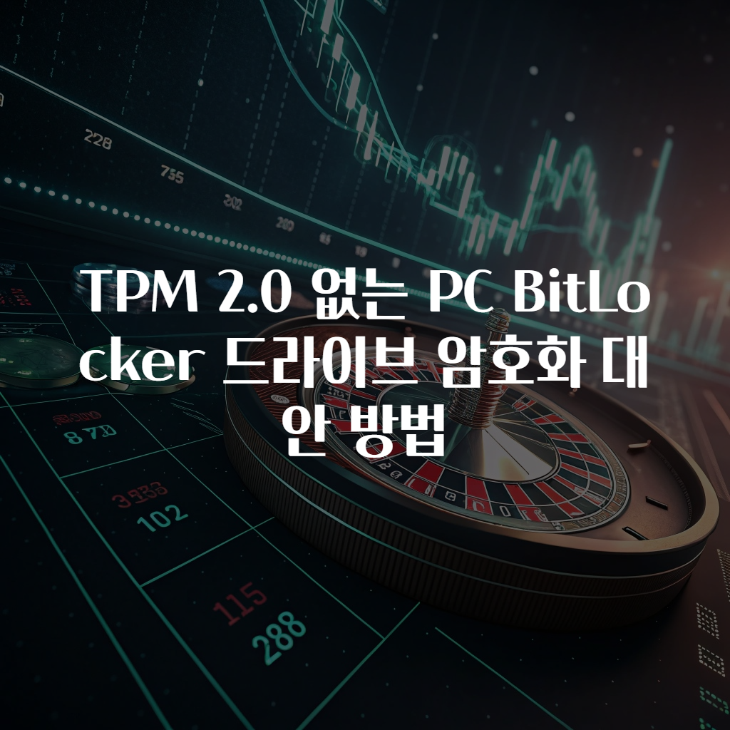 TPM 2.0 없는 PC BitLocker 드라이브 암호화 대안 방법
