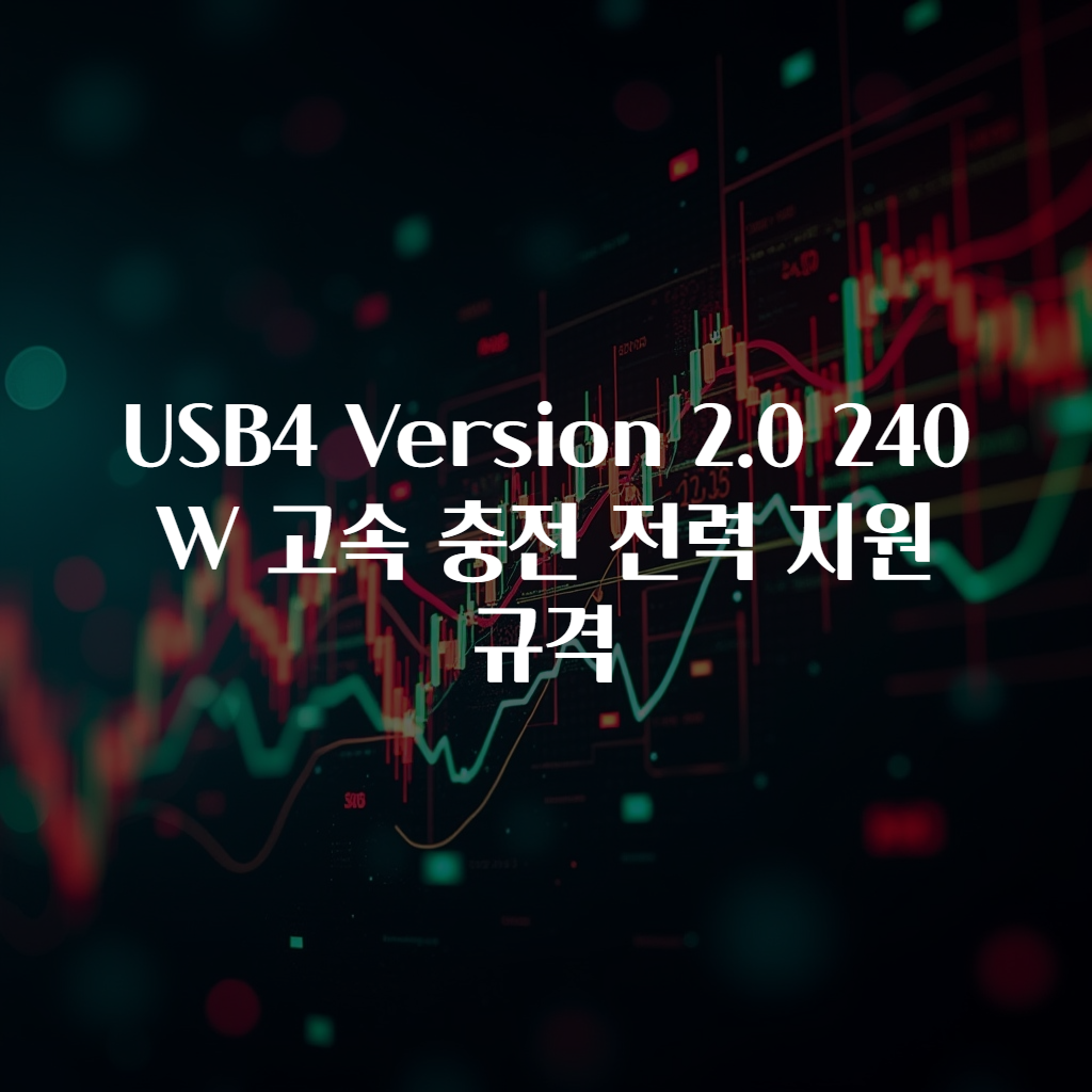 USB4 Version 2.0 240W 고속 충전 전력 지원 규격