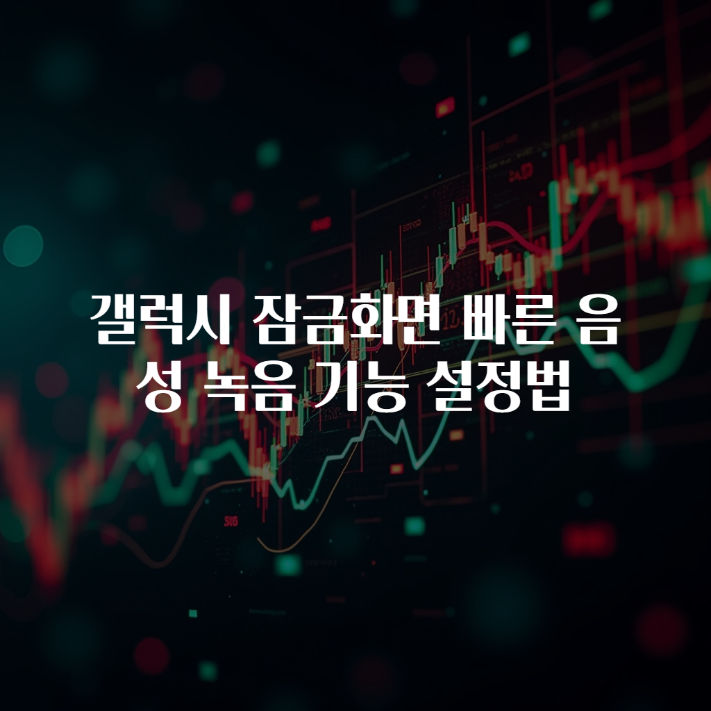 갤럭시 잠금화면 빠른 음성 녹음 기능 설정법