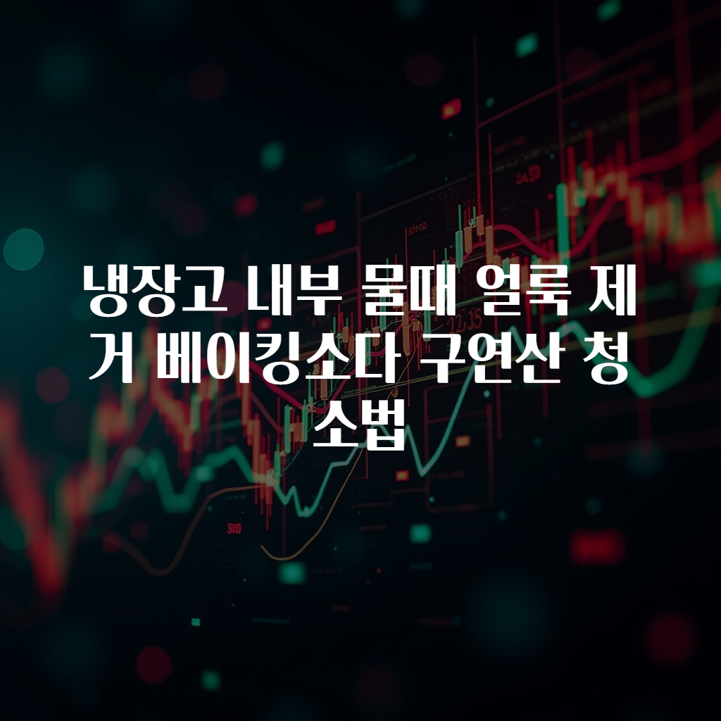 냉장고 내부 물때 얼룩 제거 베이킹소다 구연산 청소법