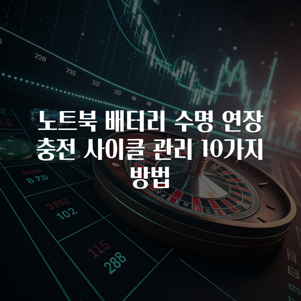 노트북 배터리 수명 연장 충전 사이클 관리 10가지 방법