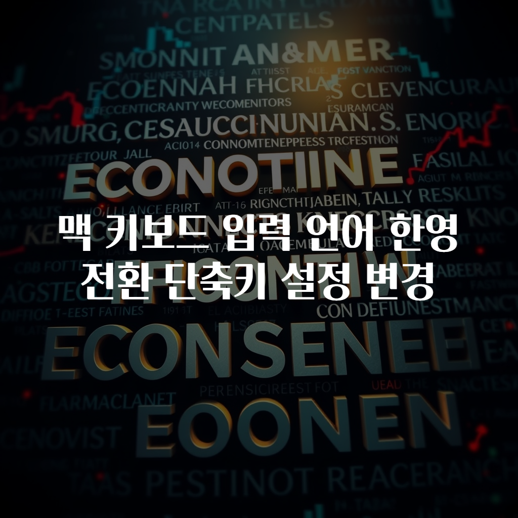 맥 키보드 입력 언어 한영 전환 단축키 설정 변경