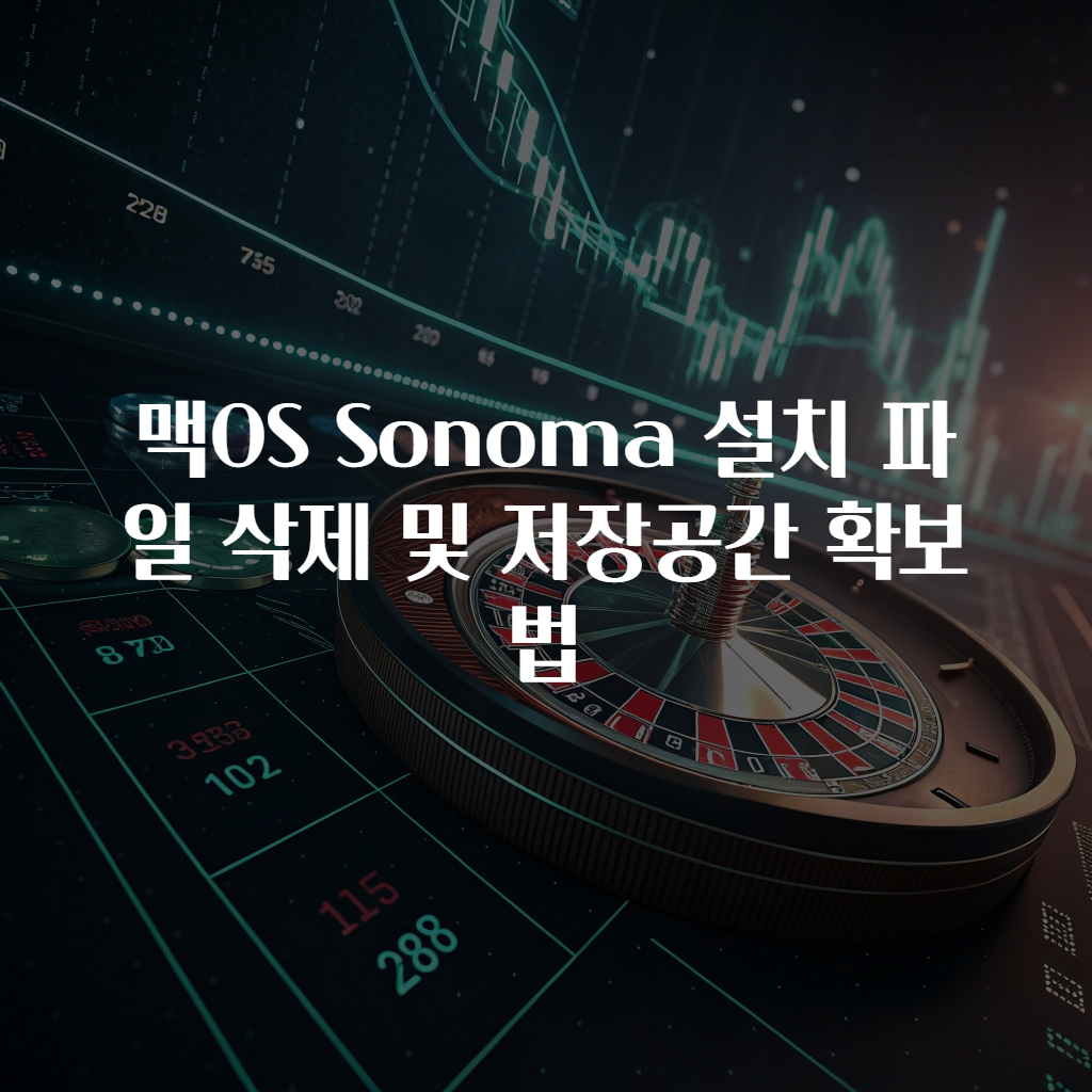 맥OS Sonoma 설치 파일 삭제 및 저장공간 확보법